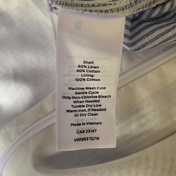 Talbots Linen Stripe Jumpsuit - Picture 7 of 9